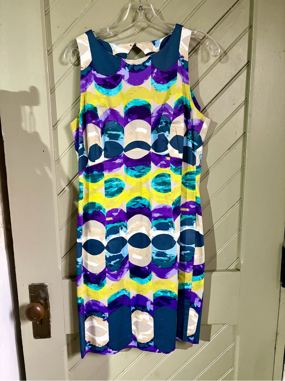 Donna Morgan Multicolor Geometric Sleeveless Shift Dress
